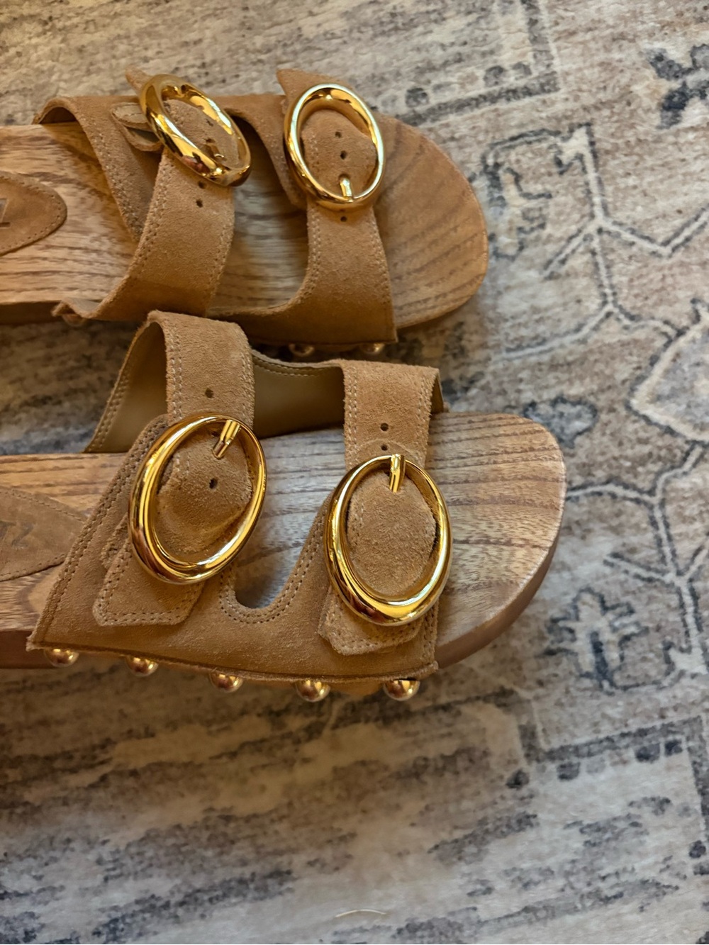 Schutz juno leather suede brown wood cottagecore sandal clogs size 6.5 NEW - Picture 13 of 13
